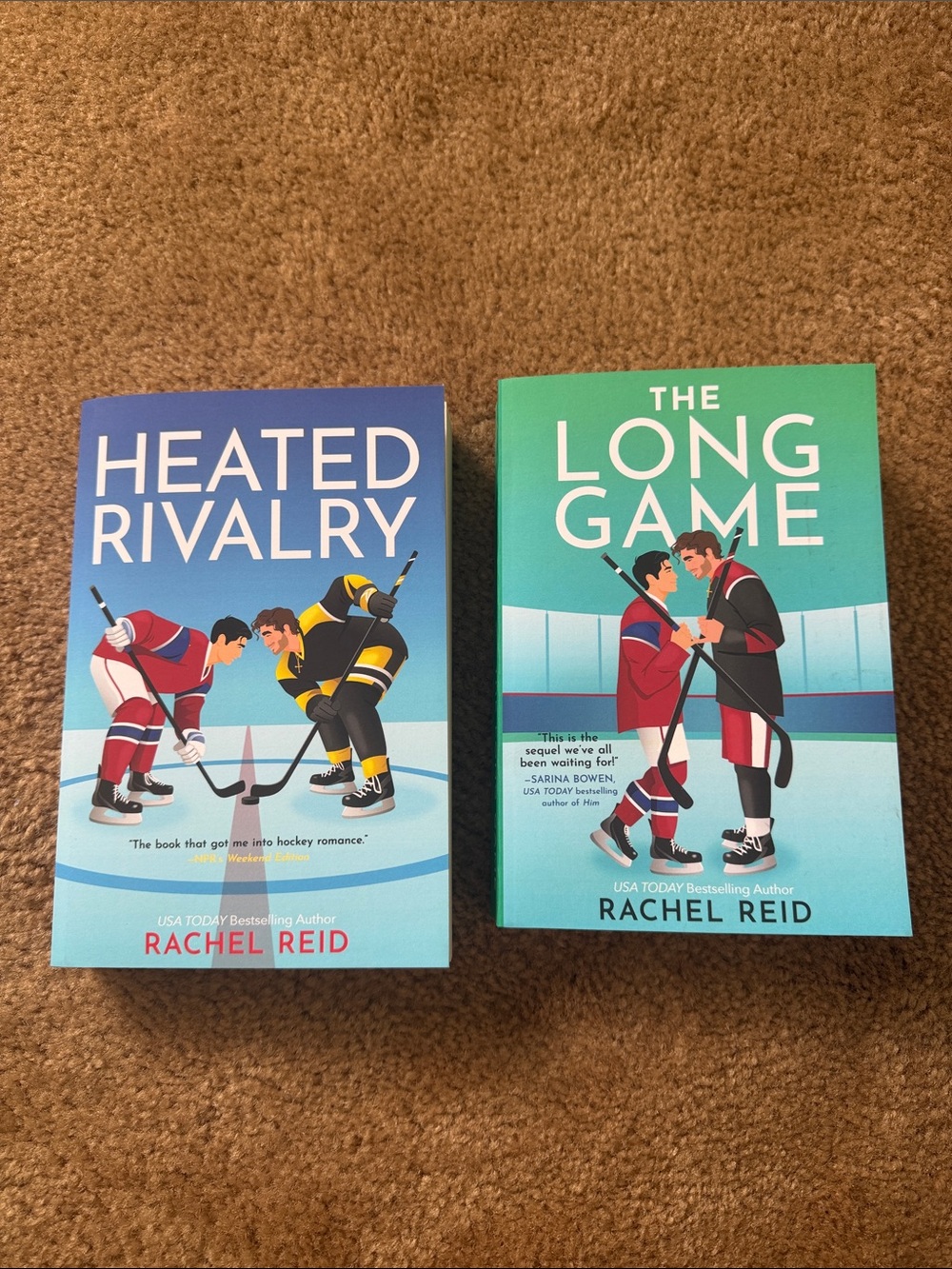 Heated Rivalry & The Long Game Paperback Set - Blue & Teal Covers